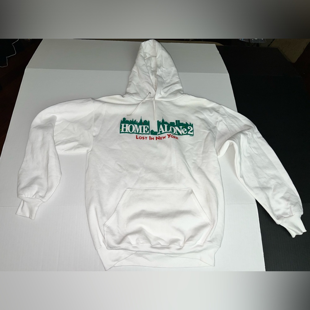 Vintage 1992 - Home Alone 2 Lost In New York Movie Promo HOODIE NOS L RARE 1992